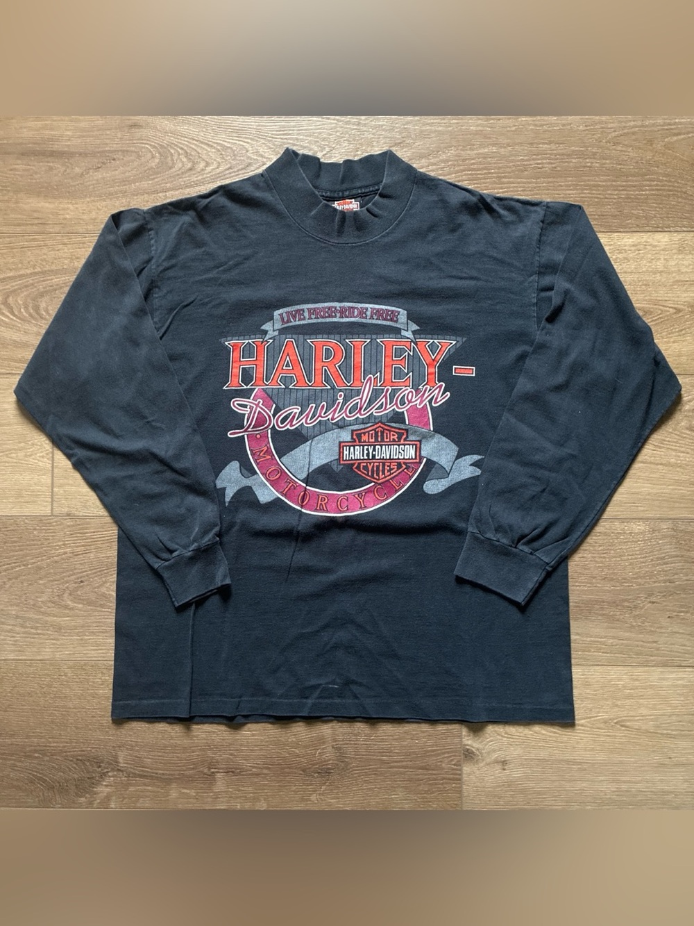 1992 Harley Davidson Motorcycle Live Ride Free Long Sleeve T Shirt